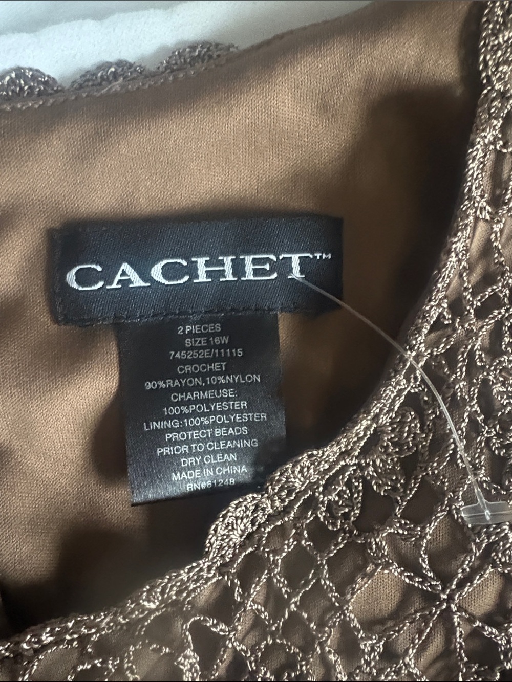 Cachet Chocolate Brown Satin Midi Skirt - Picture 2 of 5